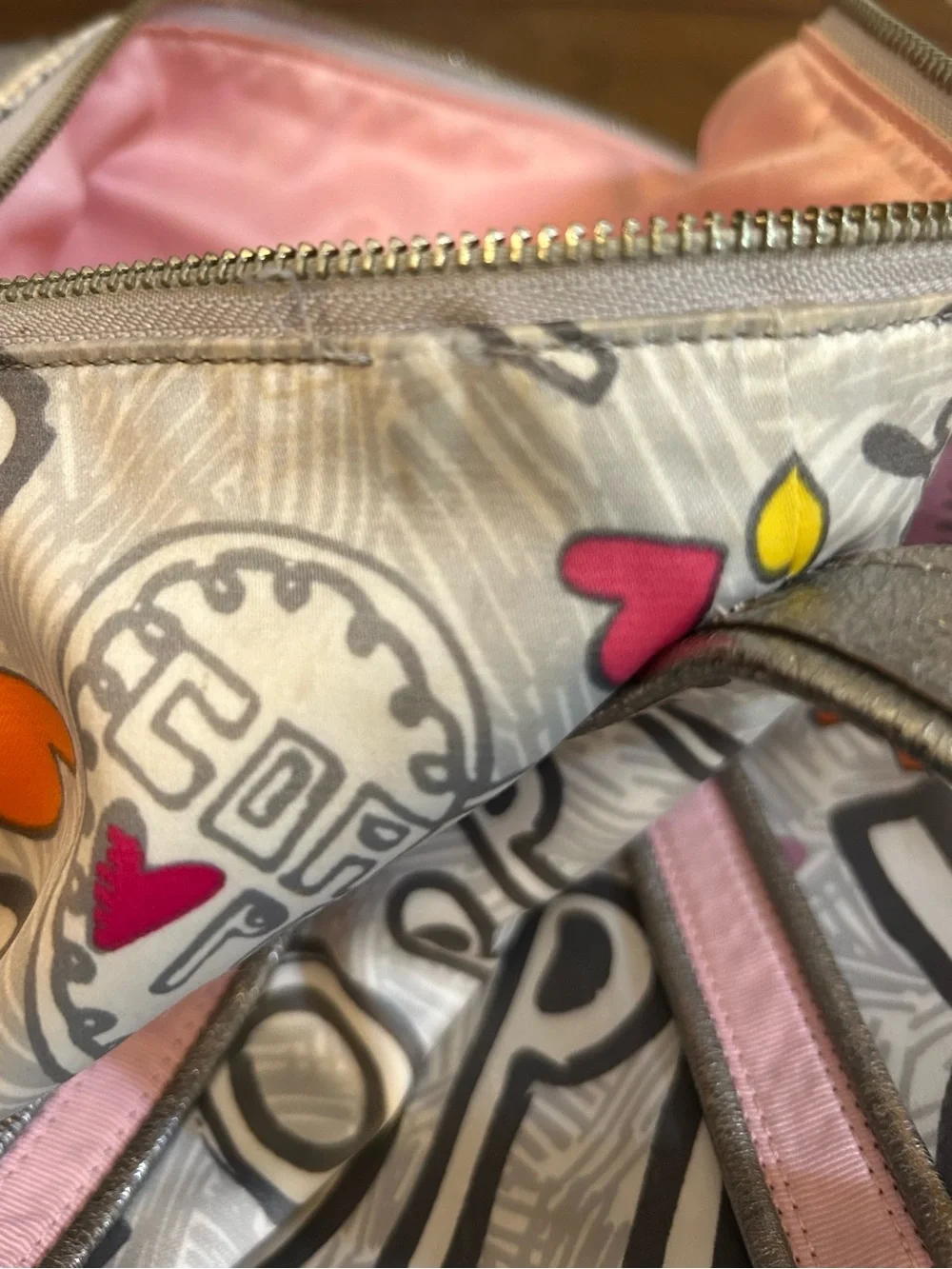 Authentic Coach Poppy Graffiti Hearts Glam Tote